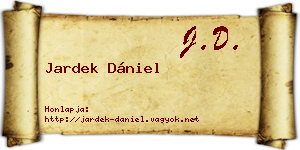 Jardek Dániel névjegykártya